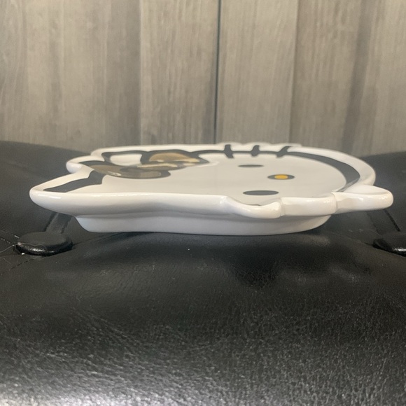 New Hello Kitty In Gold Metallic Bow Jewelry Trinket Tray Dish By Sanrio - Picture 4 of 8